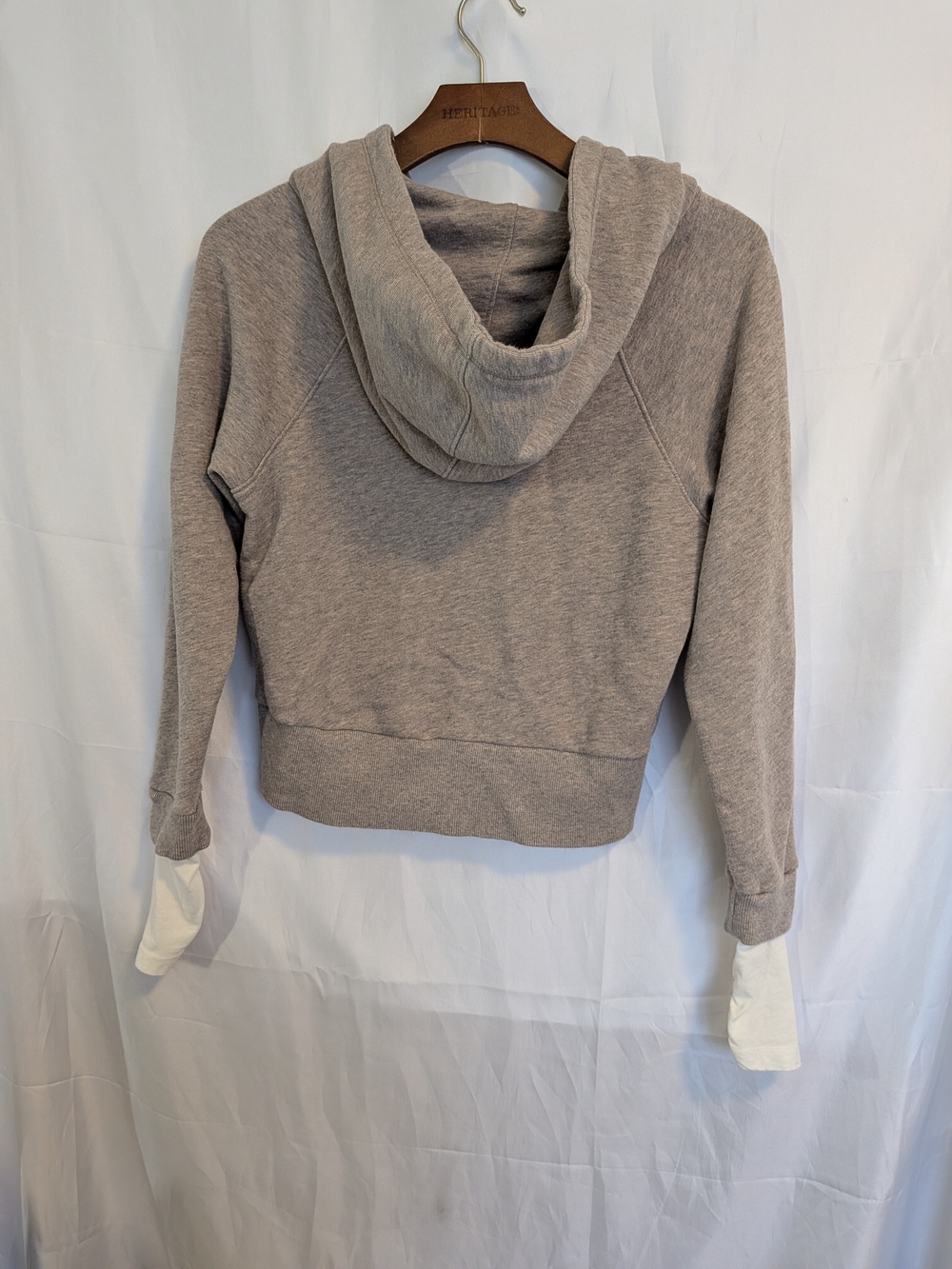 Nation LTD Heather Mauve Full-Zip Hooded Sweatshirt Size XS - Picture 4 of 4